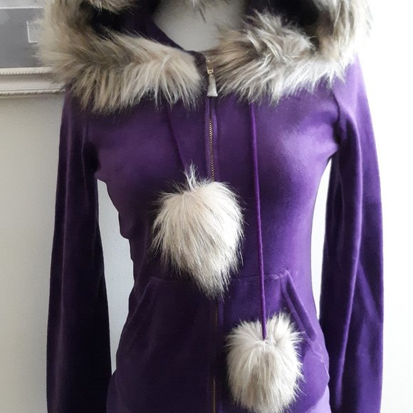 Juicy Couture Jackets & Blazers - Juicy Couture Winter Hoodie Sz S Purple